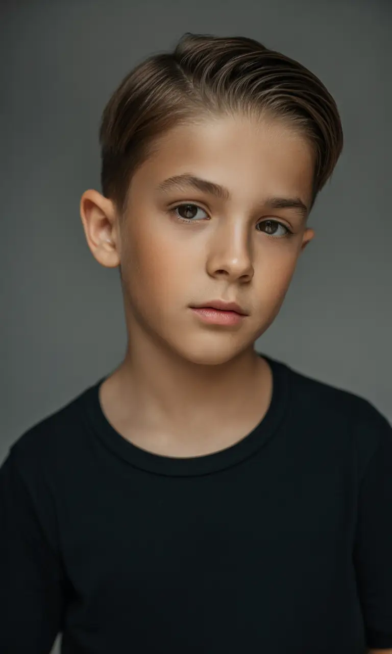 Modern Boys Summer Haircuts 2025 Classic Part with Glossed Precision