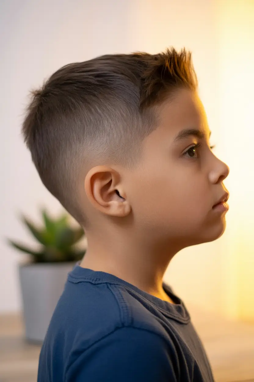 Modern Boys Summer Haircuts 2025 Classic Short Spikes with a Sharp Fade