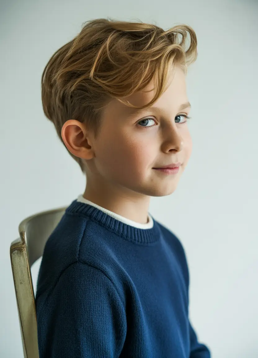 Modern Boys Summer Haircuts 2025 Wind-Swept Waves with Natural Volume