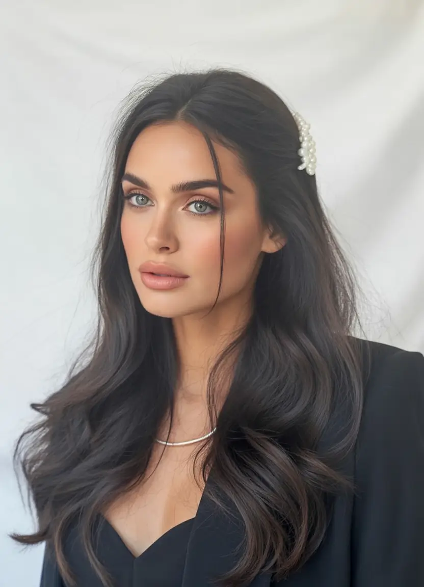 Must-Try Summer Hairstyles for Long Hair 2025 Romantic Layers with a Pearl Accent