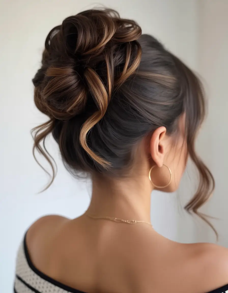 Must-Try Summer Hairstyles for Long Hair 2025 The Luxe Twisted Bun with Soft Waves