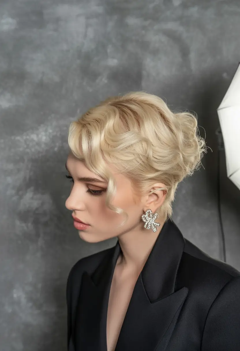 Must-Try Summer Hairstyles for Long Hair 2025 Vintage-Inspired Glam Updo with Sculpted Waves