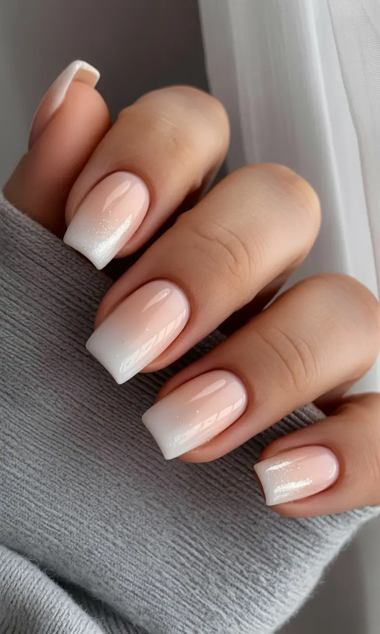 ombre summer nails ideas 2025 Coconut Milk Fade