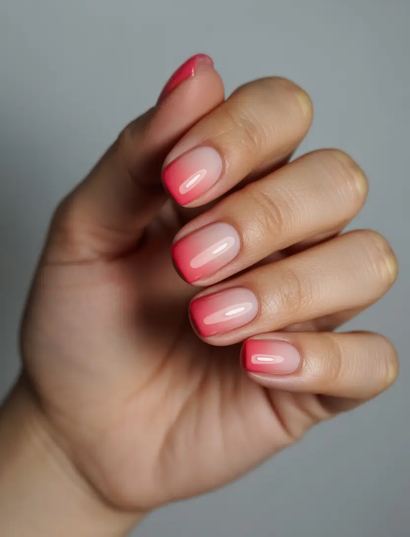 ombre summer nails ideas 2025 Watermelon Sorbet Glow
