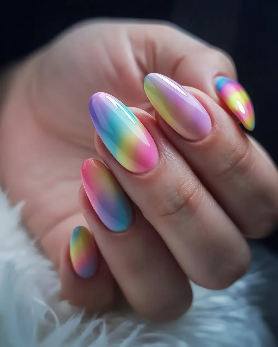 ombre summer nails ideas 2025 Cotton Candy Cloudburst: Dreamy Pastel Ombré