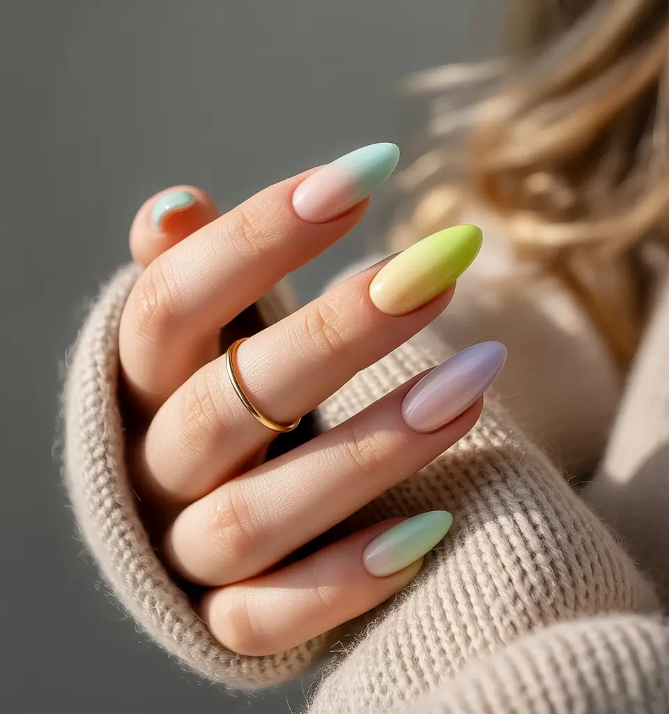 ombre summer nails ideas 2025 Pastel Dreamcloud Tips