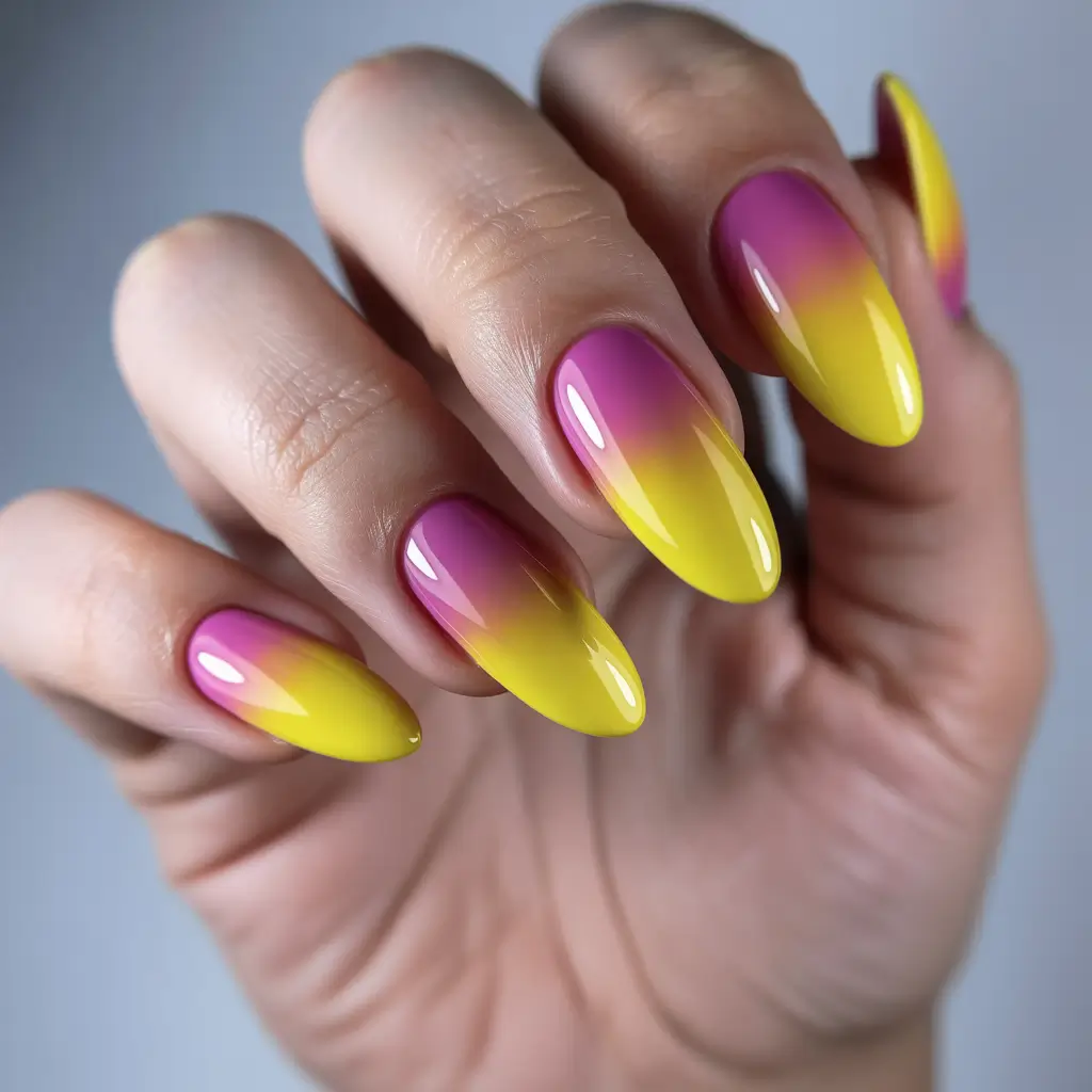 ombre summer nails ideas 2025 Sunkissed Berry Fusion