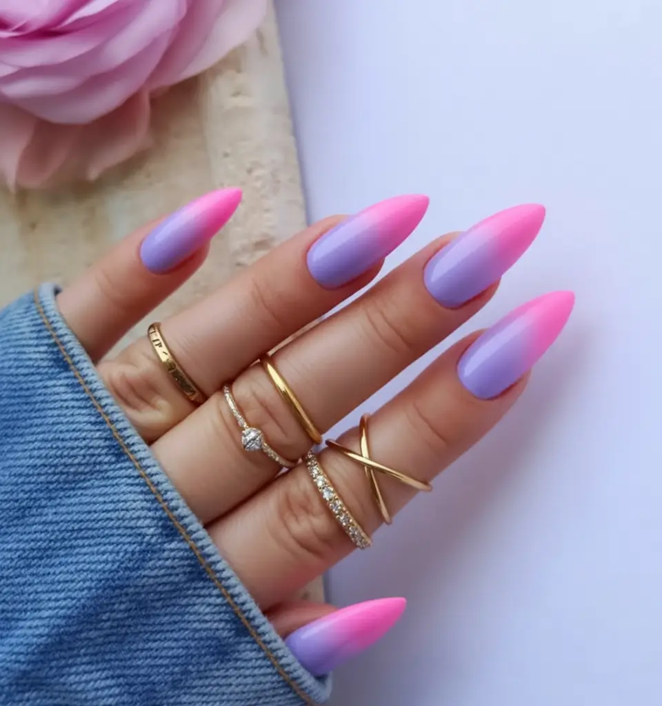ombre summer nails ideas 2025 Dreamy Sorbet Claws