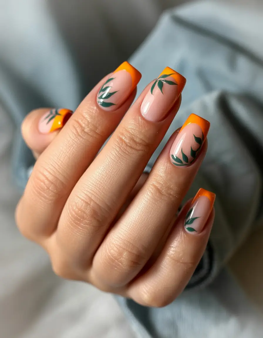 pretty summer nails ideas 2025 Sunset Jungle Tips