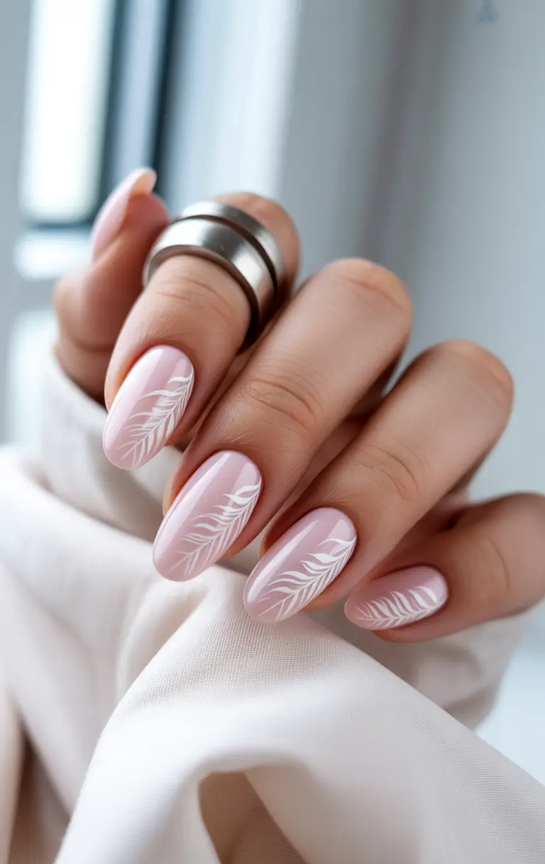 pretty summer nails ideas 2025 Leafy Whisper