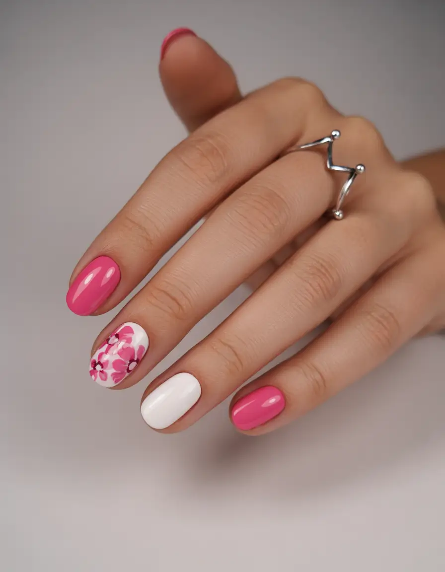 short summer nails ideas 2025 Sassy in Sakura
