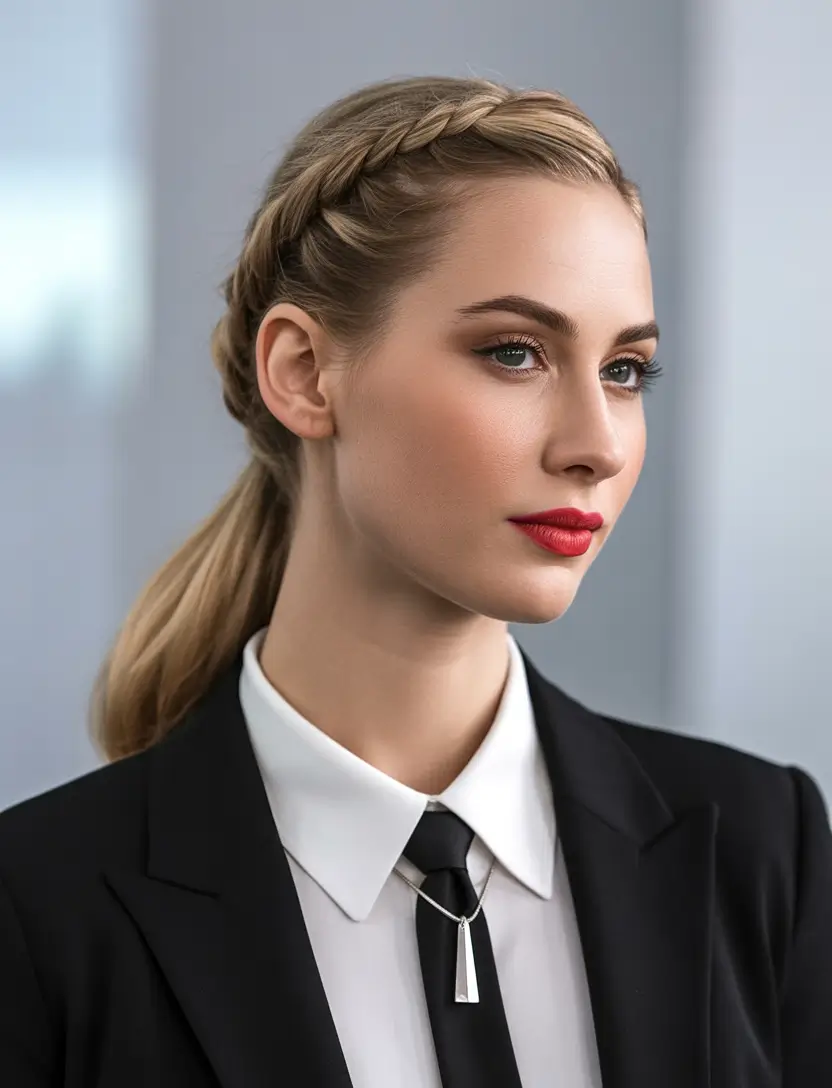 Summer Easy Hairstyle for Work 2025: Professional Ideas Casual Chic Low Side Ponytail