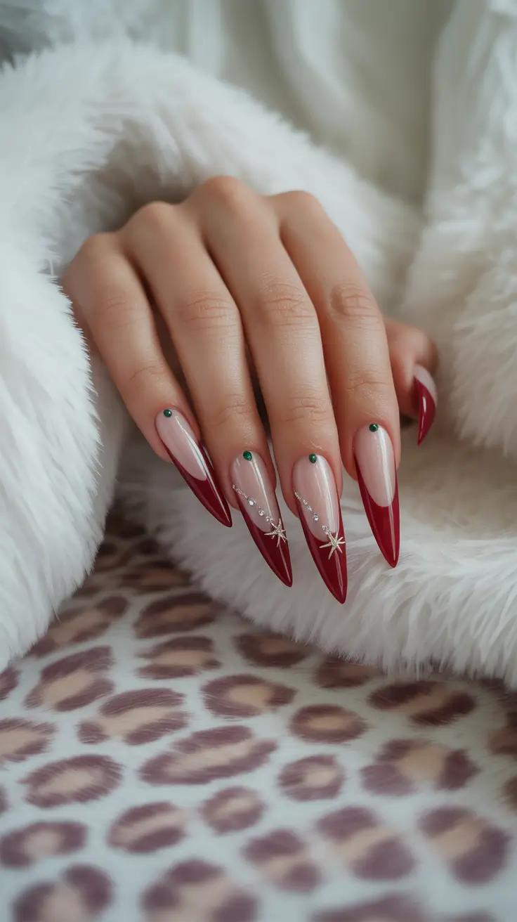 summer long nails ideas 2025+Stiletto Red Magic