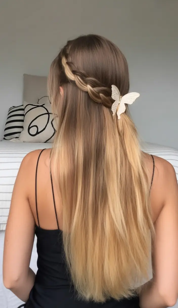Summer Simple Hairstyle 2025: Effortless Looks Soft Twisted Half-Up