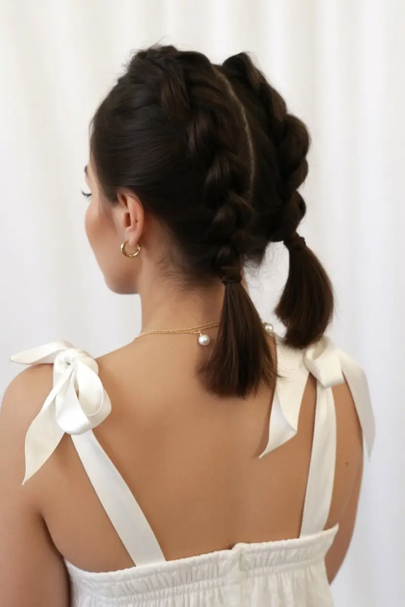 Summer Simple Hairstyle 2025: Effortless Looks Double Dutch Braids