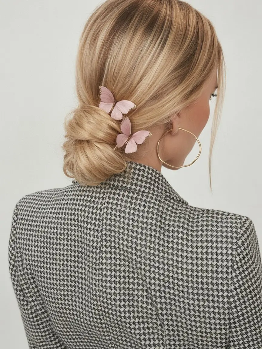 Summer Simple Hairstyle 2025: Effortless Looks Butterfly Low Bun