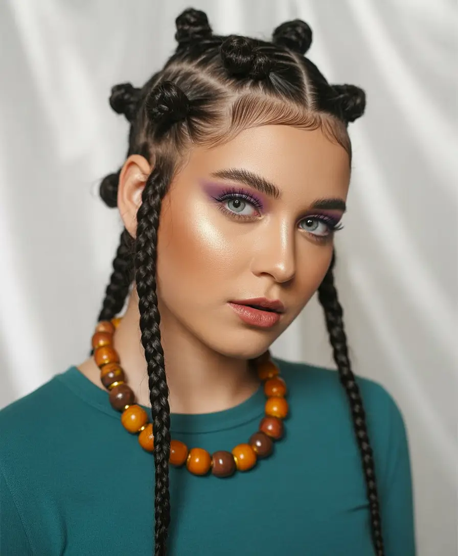 Trendy Pool Day Hairstyles 2025 Quick & Simple Bantu Knots & Braided Drama