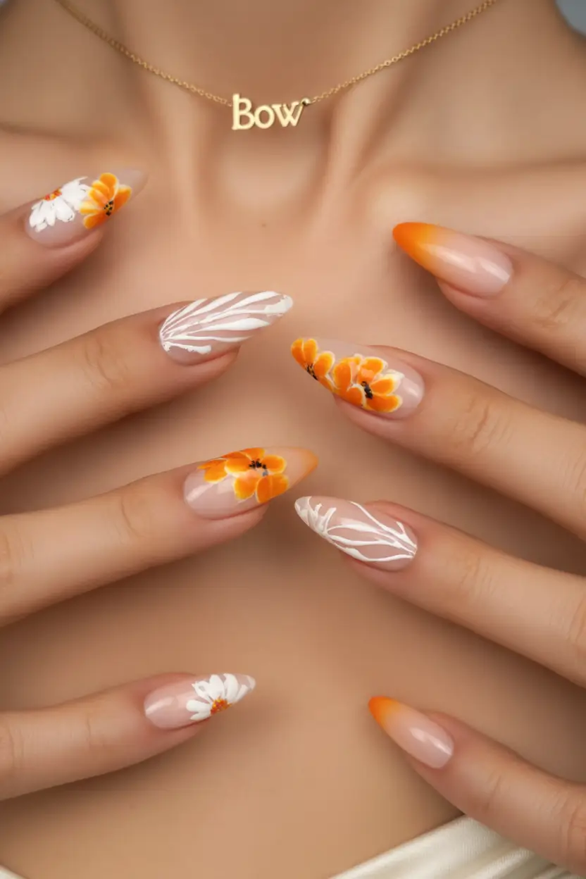 vacation nails ideas 2025 Wildflower Whisper