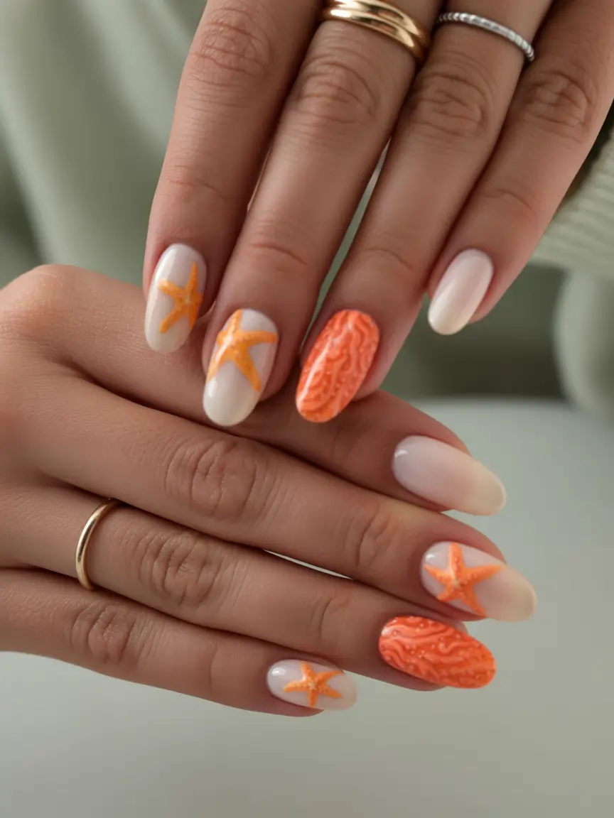 vacation nails ideas 2025 Under the Sea (But Make It Luxe)