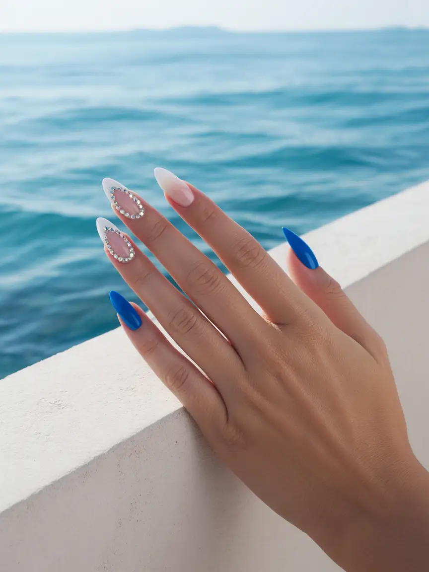 vacation nails summer 2025 Ocean-Inspired Glam for Bold Summer Escapes
