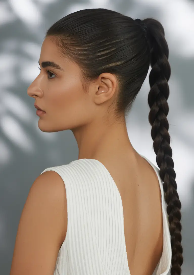 Volleyball Hairstyles for Summer 2025: Sporty Styles Long Braided Ponytail