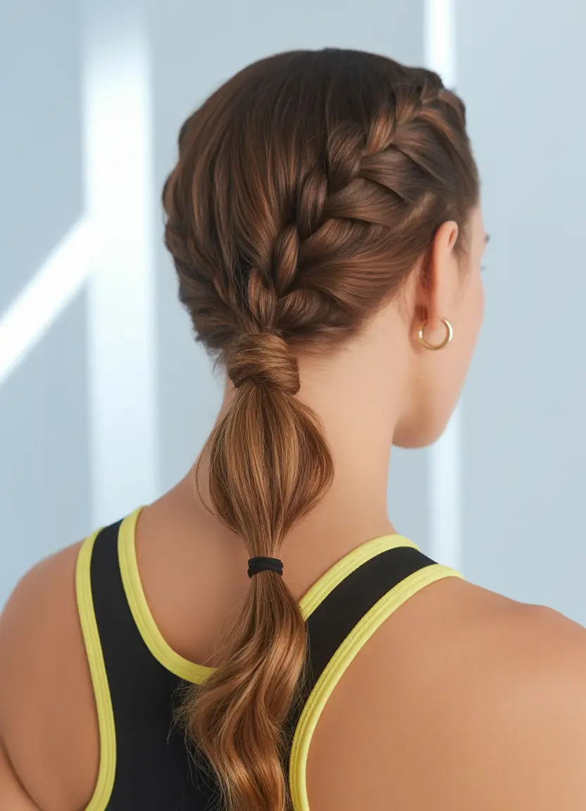 Volleyball Hairstyles for Summer 2025: Sporty Styles French Braided Low Ponytail