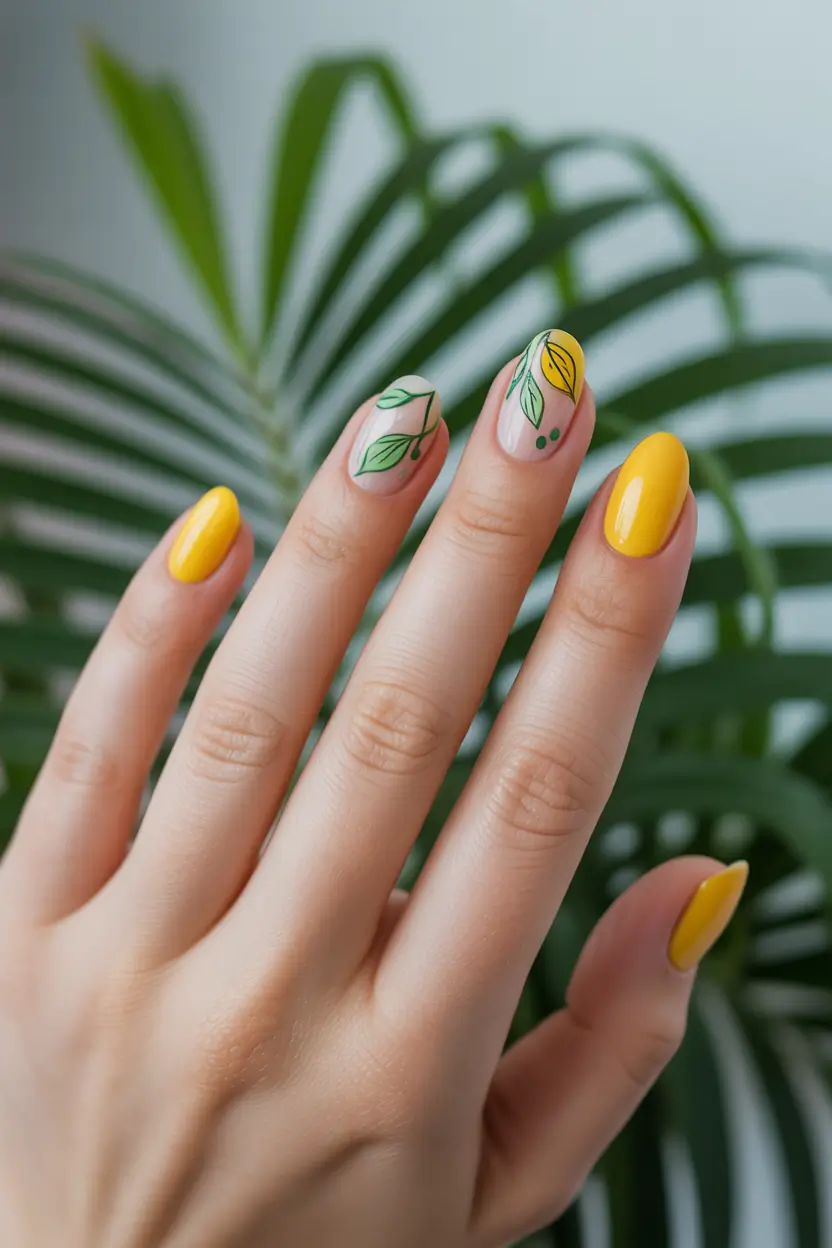 yellow summer nails ideas 2025 Lemon Grove Mood