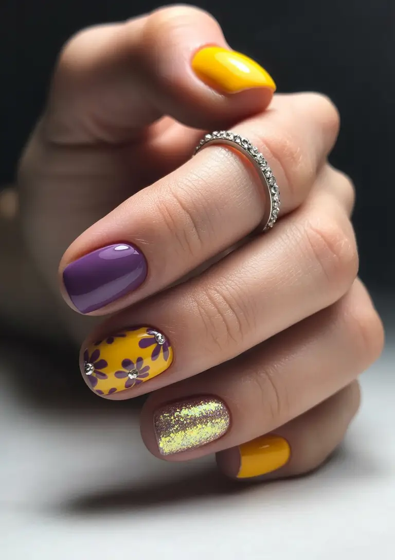 yellow summer nails ideas 2025 Playdate in Bloom
