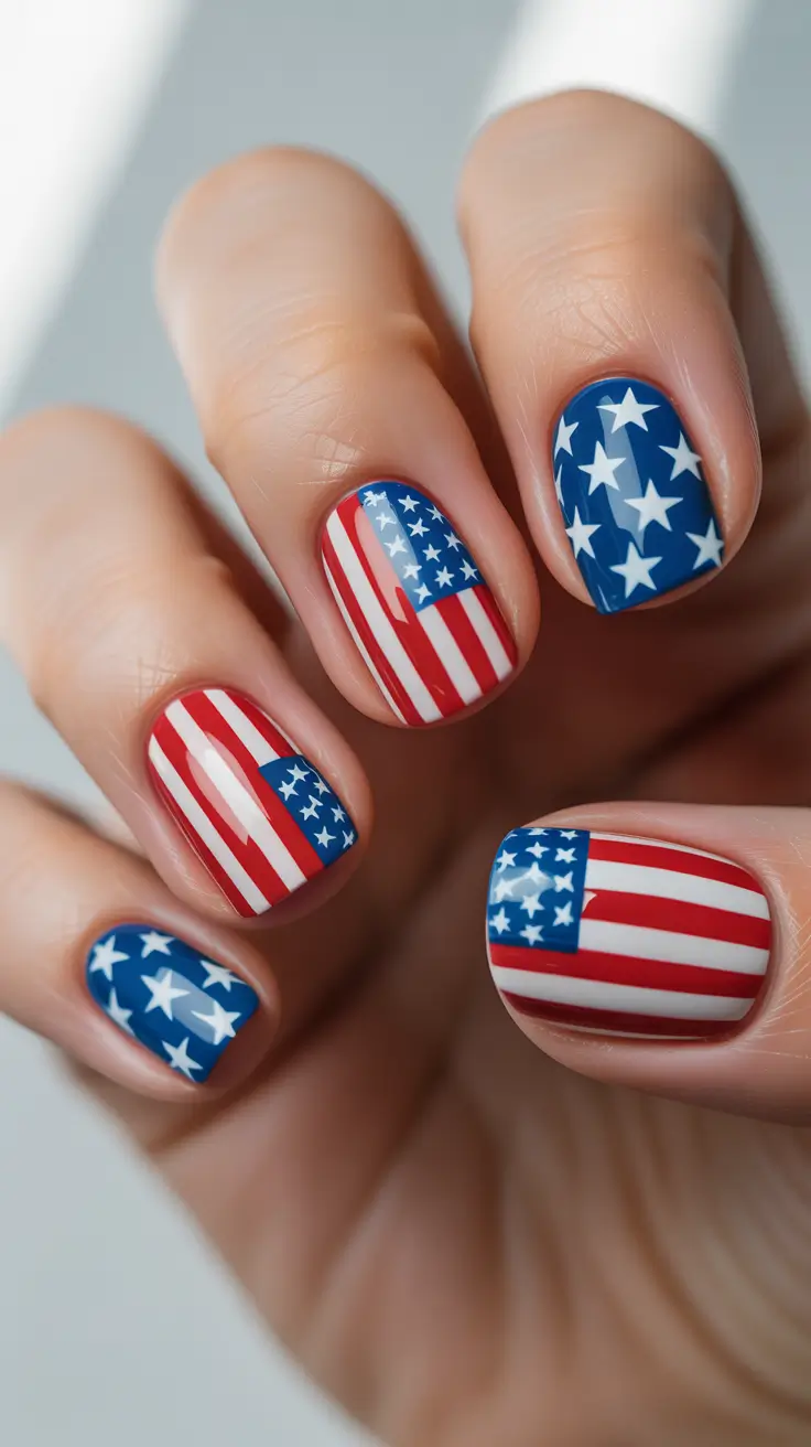 4 of july nails designs ideas 2025 Literal Flag Energy—And We’re Here For It