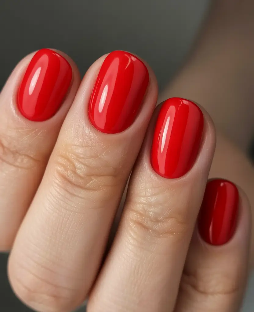 Classic-Candy-Apple-Red+August-Nails-Color-Ideas-2025