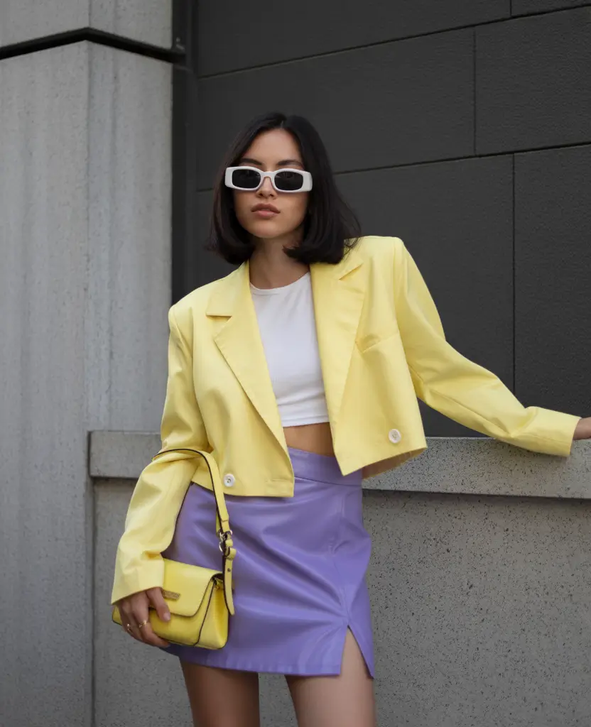 August outfits Sharp Pastels for the Bold Minimalist