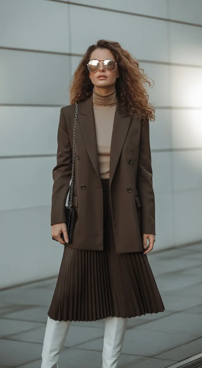 autumn outfits ideas 2025 Muted Elegance With a City Pulse