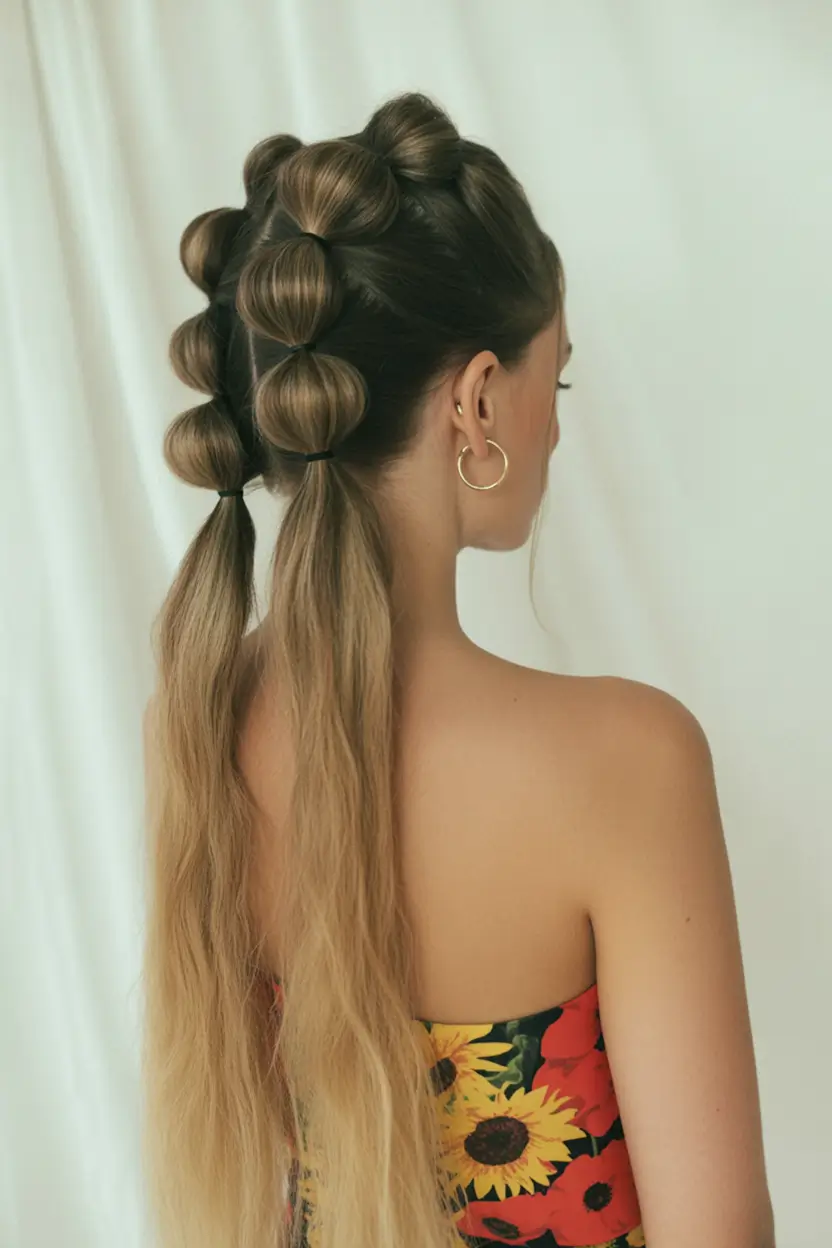 back to school hairstyles - fresh ideas 2025 Bubble Twin Tails