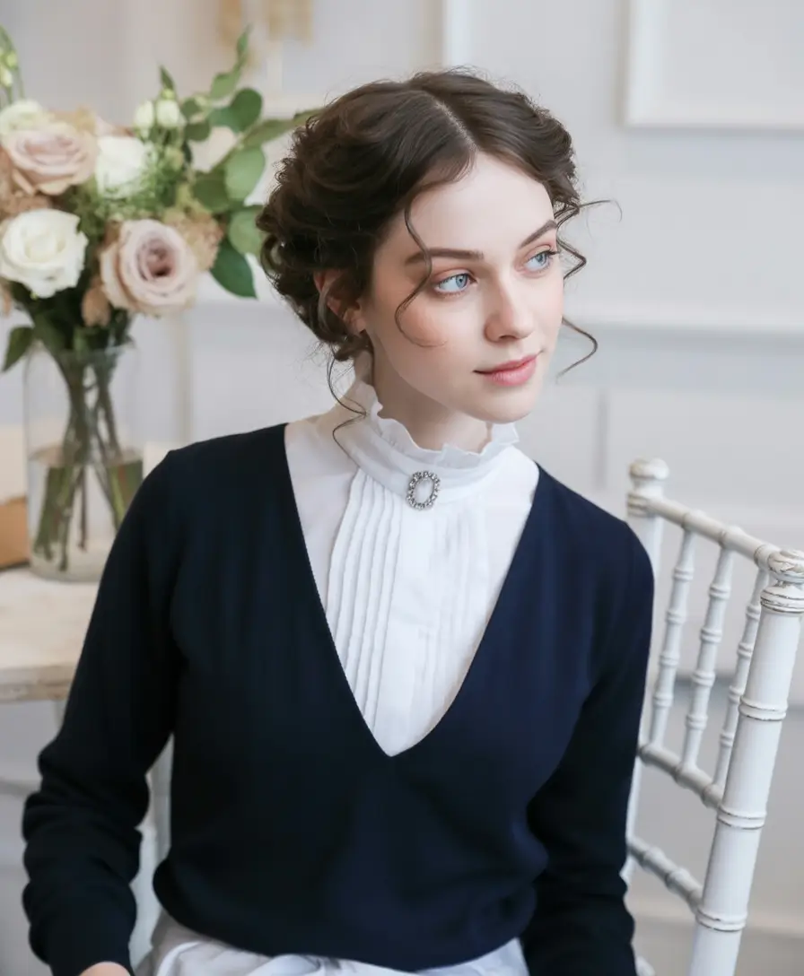 back to school hairstyles - fresh ideas 2025+Edwardian-Inspired Braided Crown