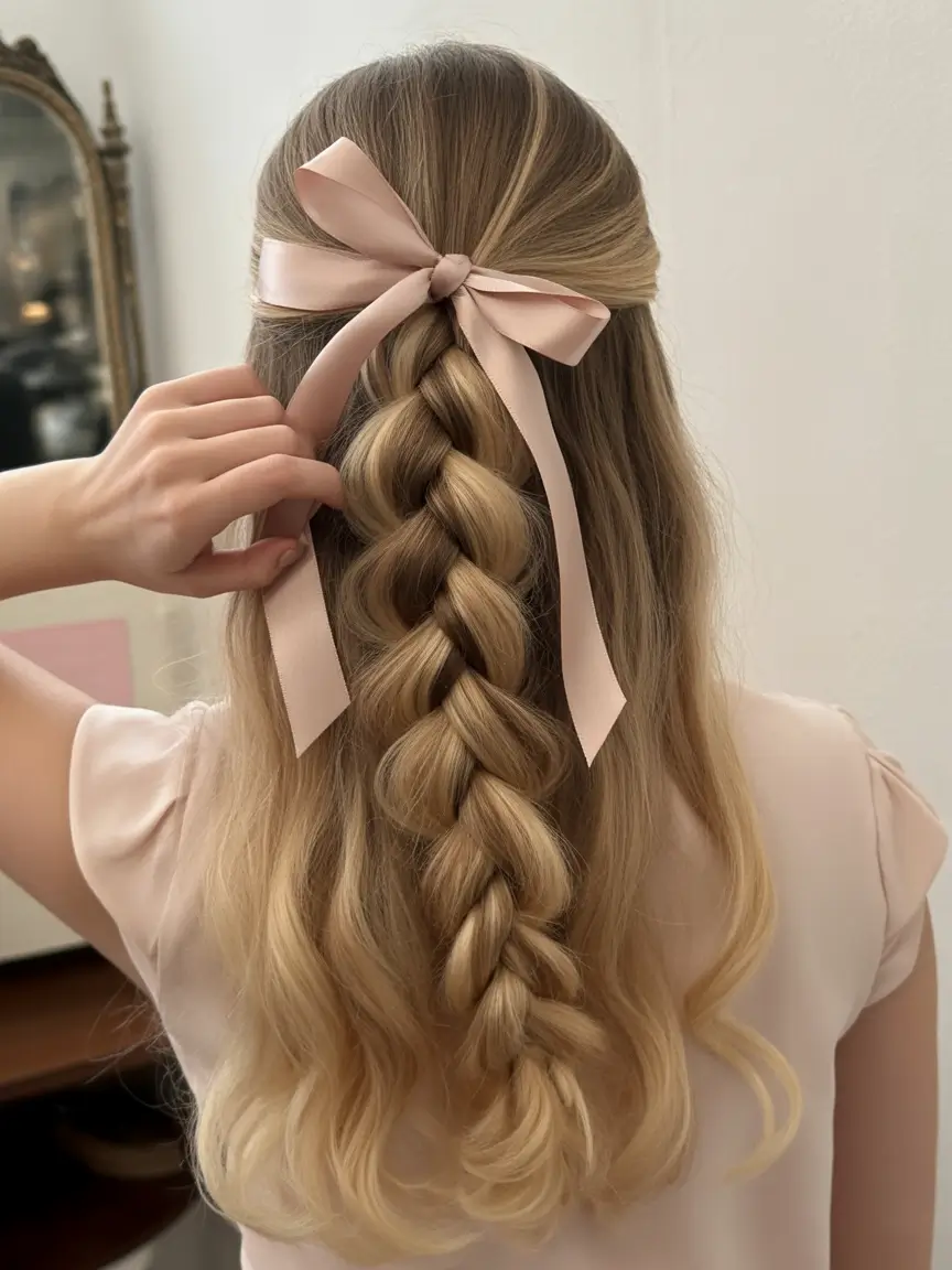 back to school hairstyles - fresh ideas 2025 Romantic Pull-Through Braid