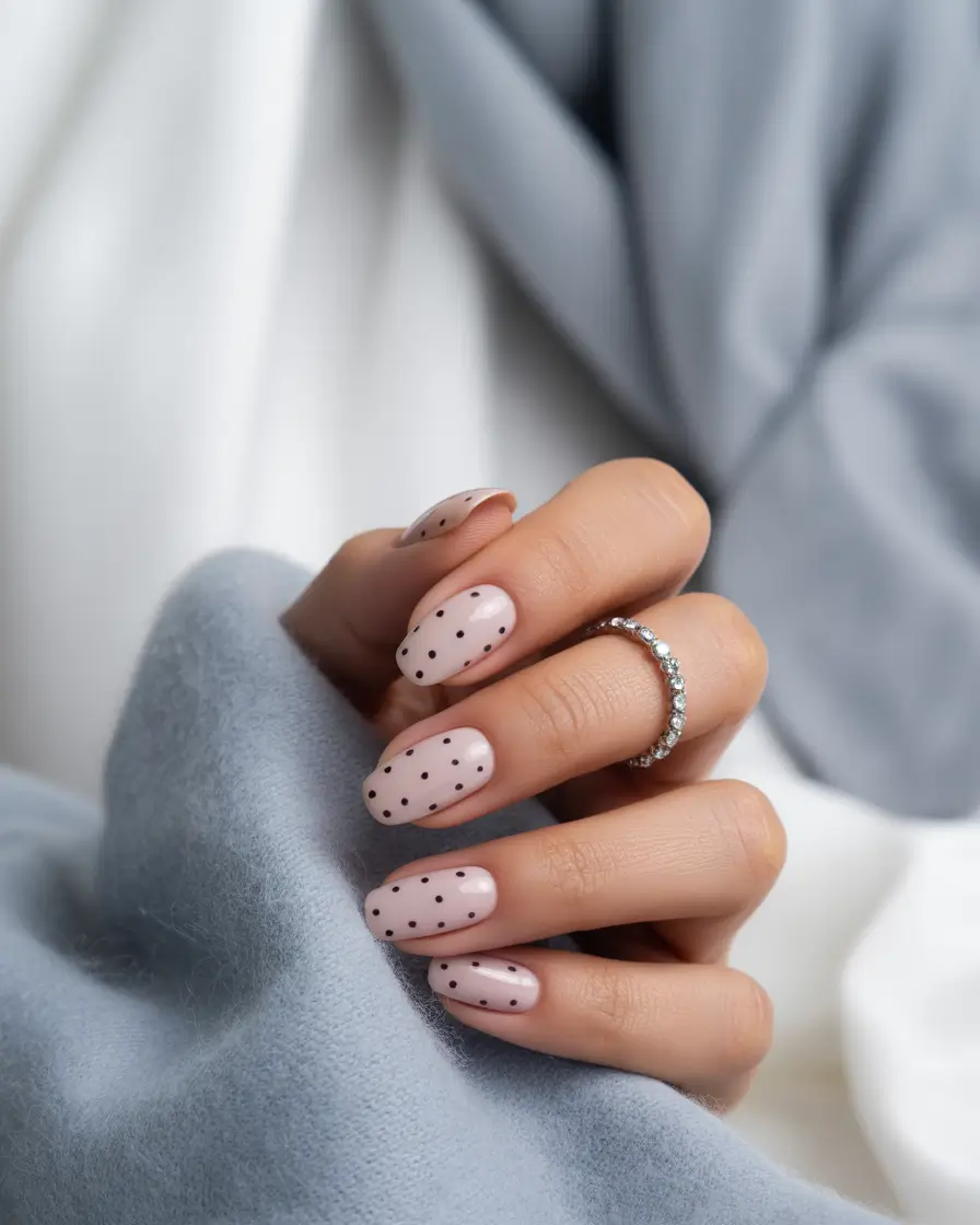 back to school nails simple ideas 2025 Classic Polka Dots with a Twist