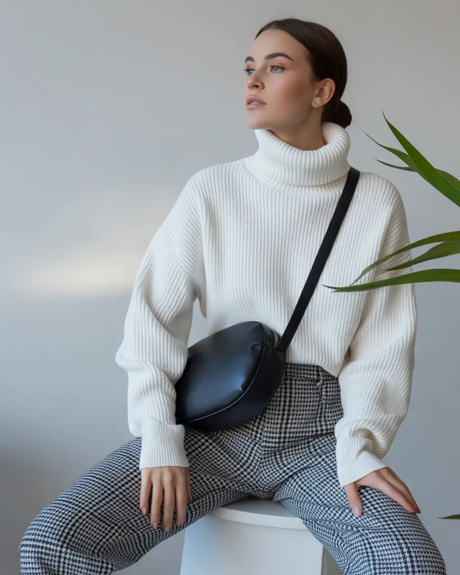 back to school outfits - cute ideas 2025+Sweater Weather Statement with a Tailored Twist