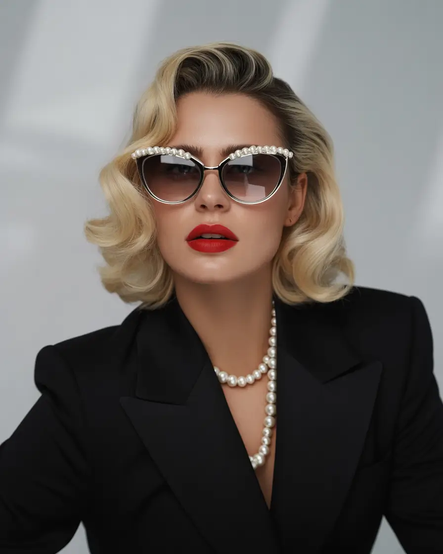 Blondes 2025 Hollywood Blonde with Retro Finger Waves