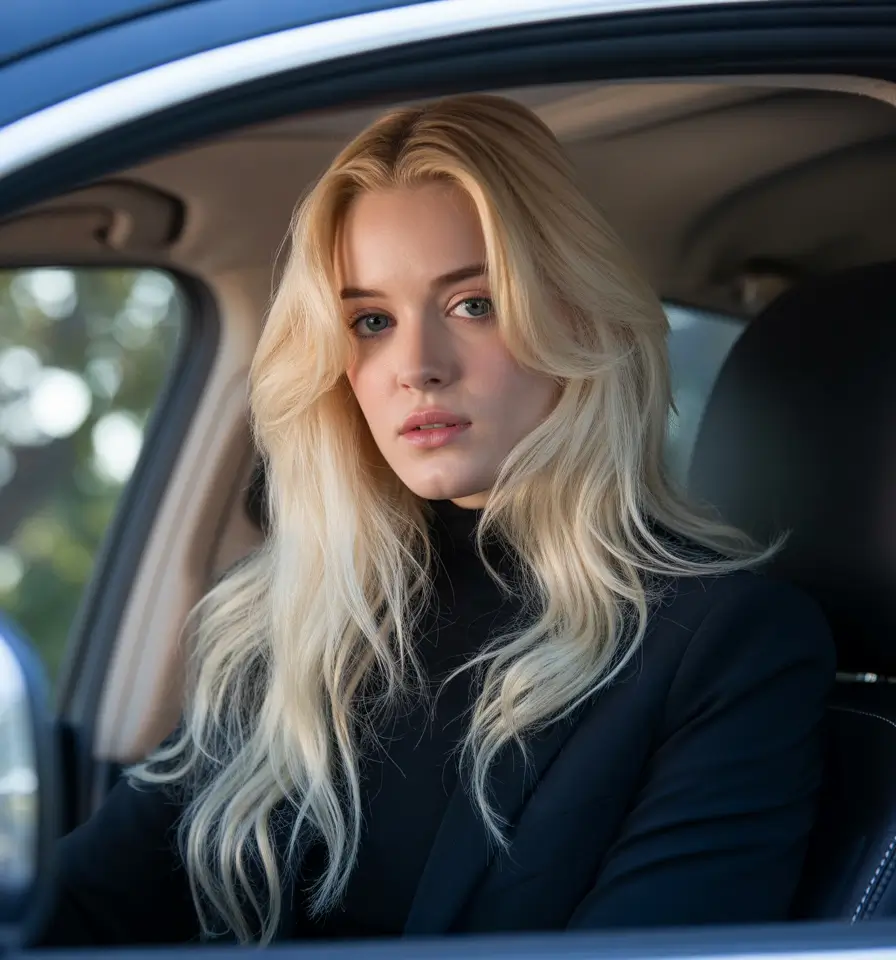 Trends for blondes 2025 Windswept Layers in Nordic Butter Blonde