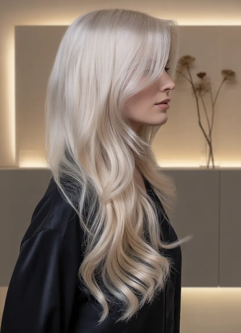 Fall hair color for blondes Pearl White Bombshell with Soft Drama
