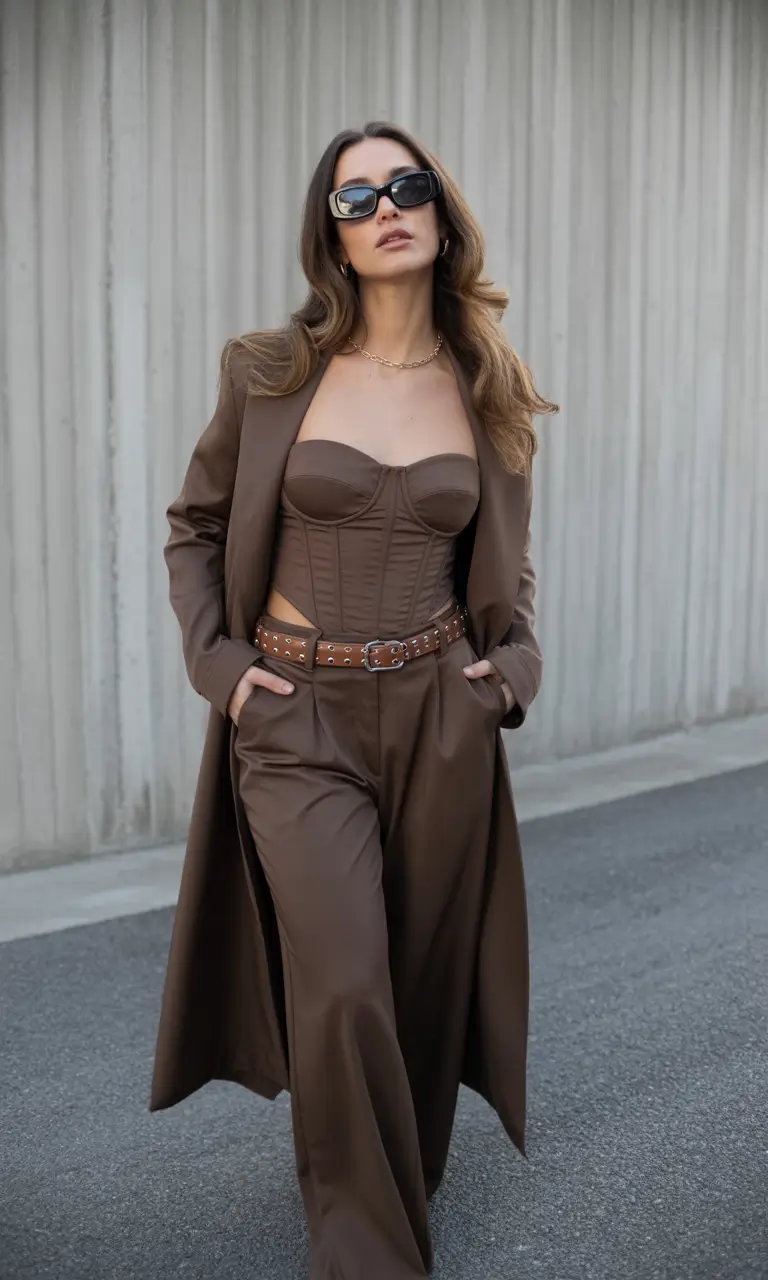 casual fall outfits for women over 30 Mocha Monochrome Power Move