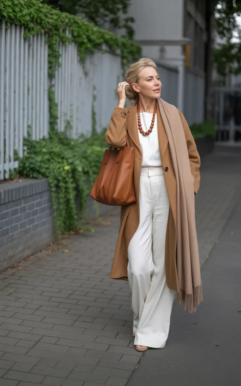 fall outfits for women over 50 Layered Earth Tones for Timeless Appeal
