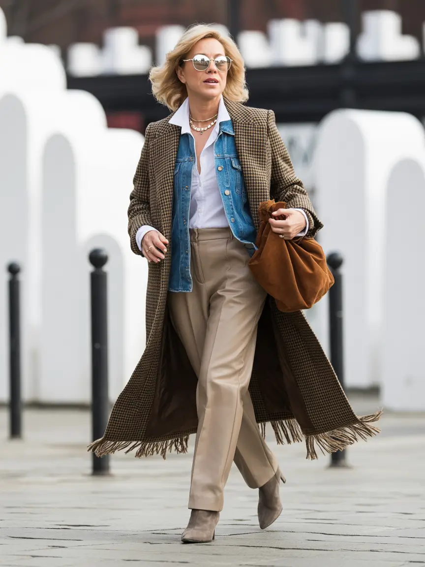 fall outfits for women over 50 The Art of Layering Neutrals