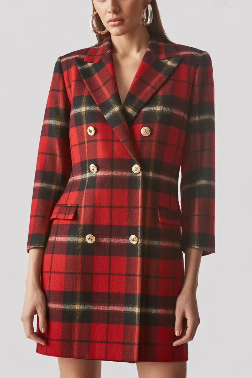 cute fall outfits for women Plaid Power-Dress Realness