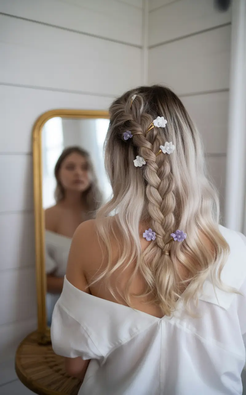 end of summer hairstyles Daisy Chain Braided Cascade