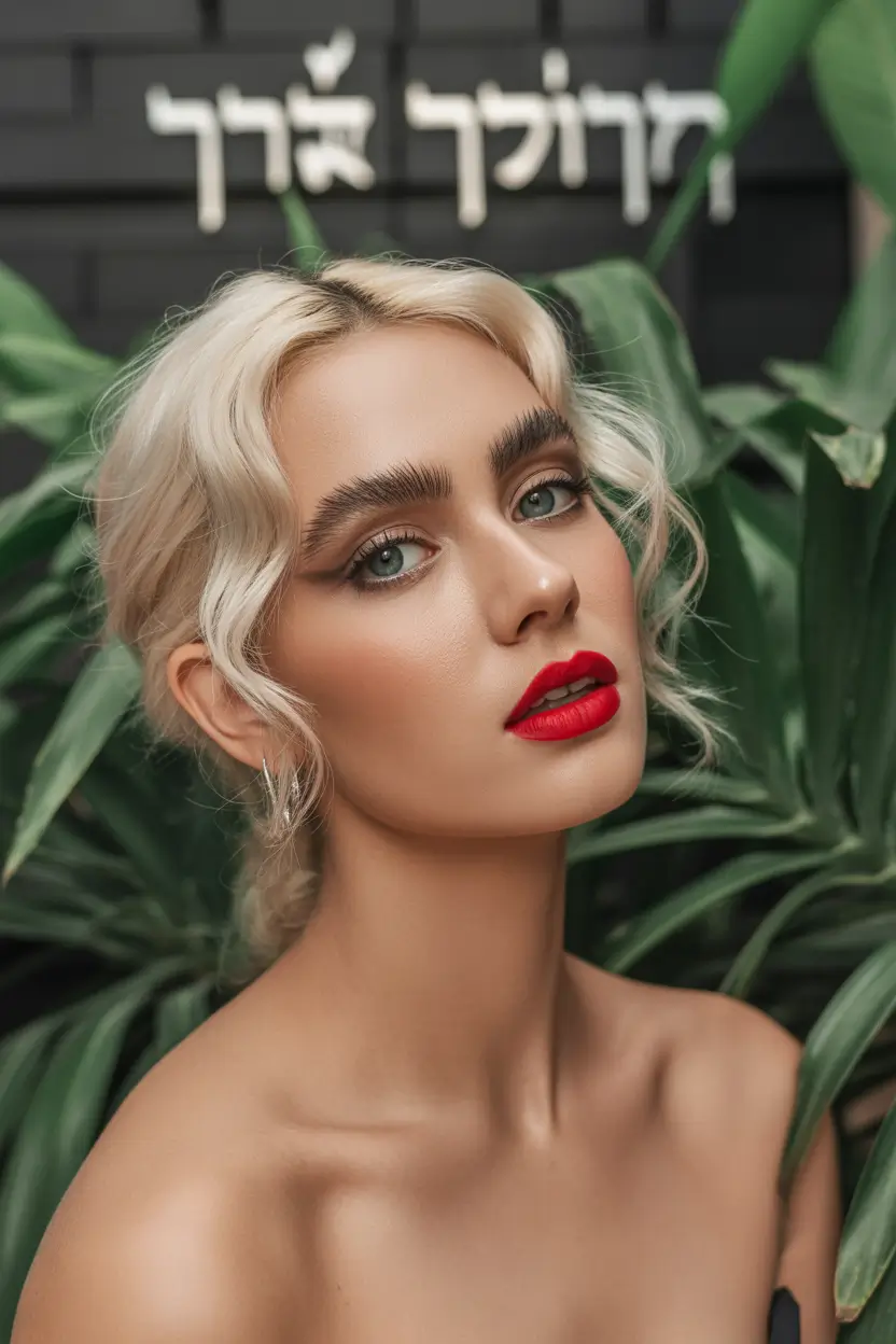 end of summer hairstyles Retro Flirt: Deep Waves and Defined Brows