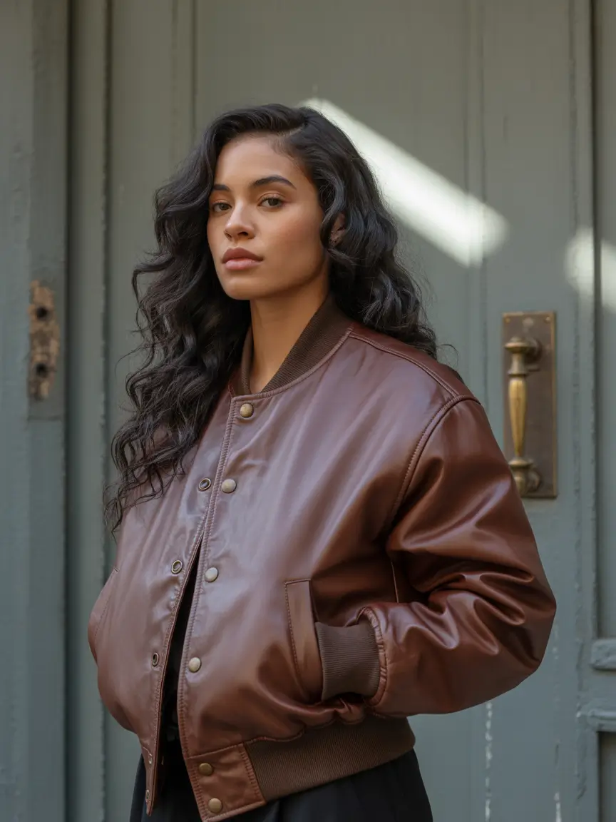 Fall hair color for black women Hollywood Soft Curls with Jet-Black Allure