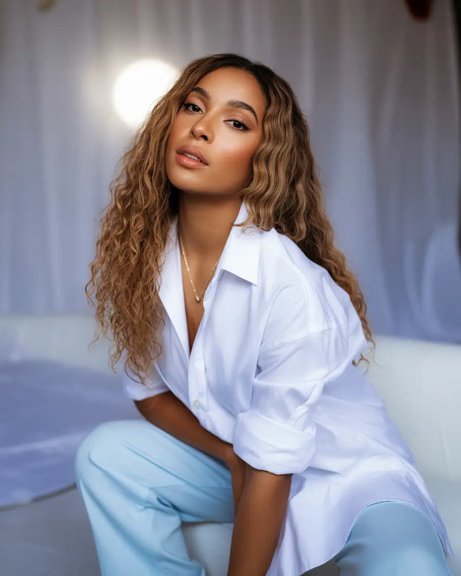 Fall hair color for black women+Golden Cinnamon Curls for the Cozy Glow-Up