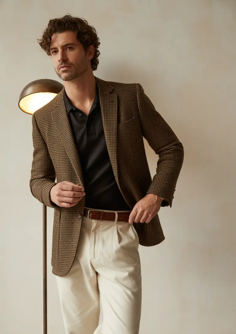 fall business casual outfits for men – Heritage Check & Polo Cool