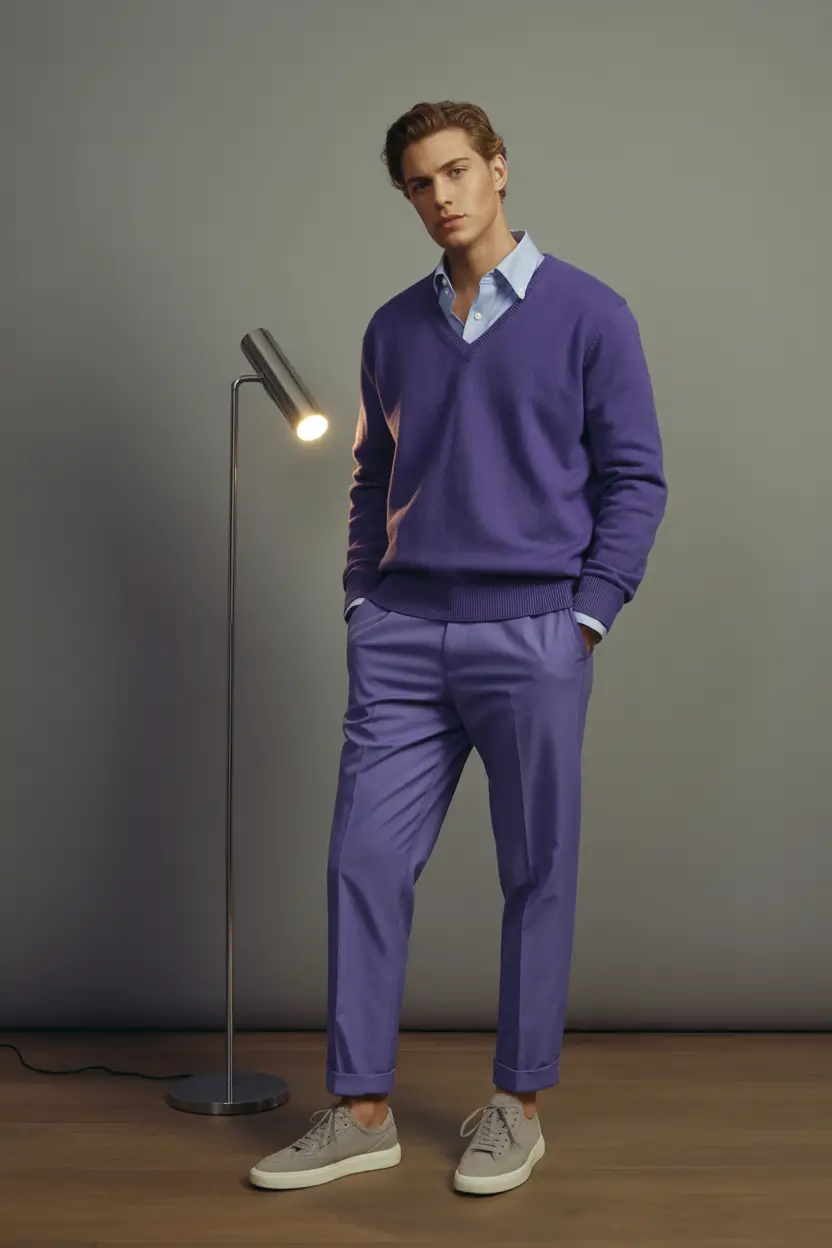fall business casual outfits for men – Violet Slate Monochrome